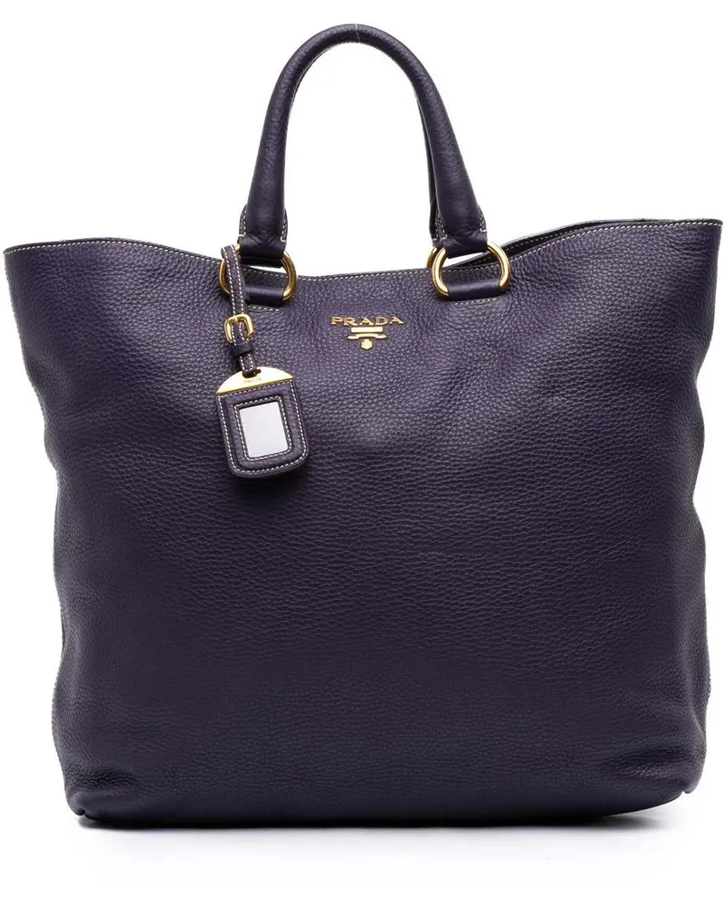 Prada Hobo Bags Vitello Daino Open Convertible Tote orange Orange