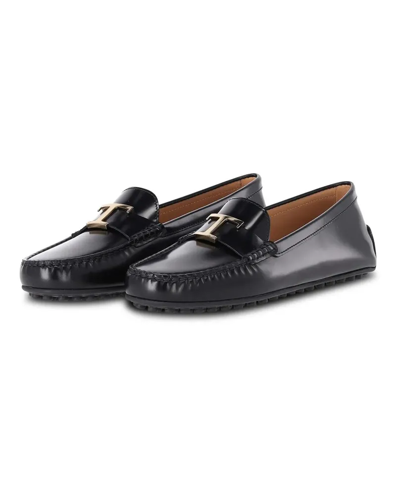 TOD'S Low-Top Sneaker Loafers mit Noppensohle schwarz Schwarz