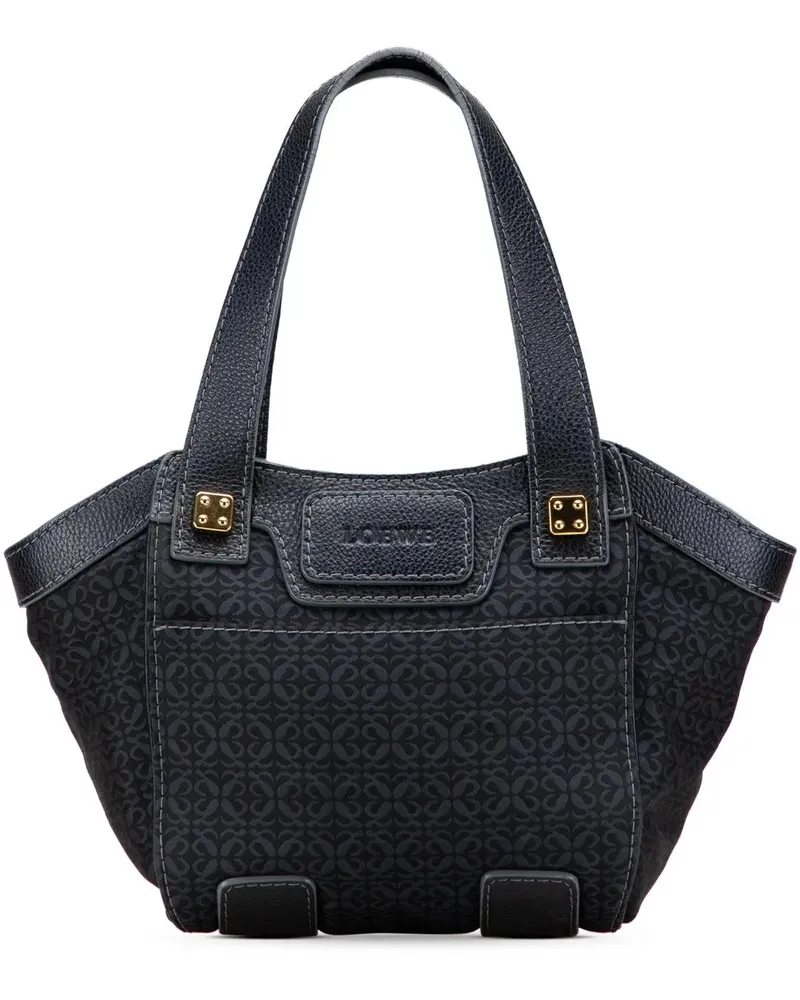 Loewe Shopper Anagram Canvas Tote schwarz Schwarz