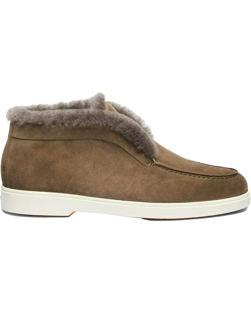 Santoni Loafer Dames Fortune Fur Loafer Bruin braun Braun