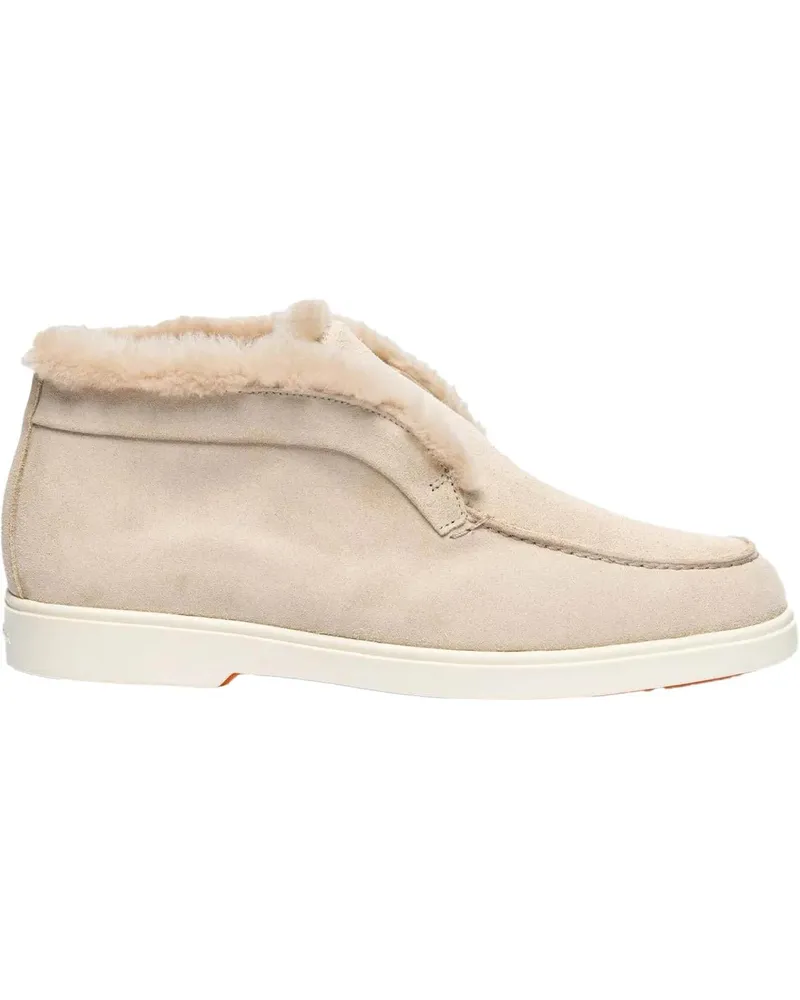 Santoni Loafer Dames Fortune Fur Loafer Beige beige Beige