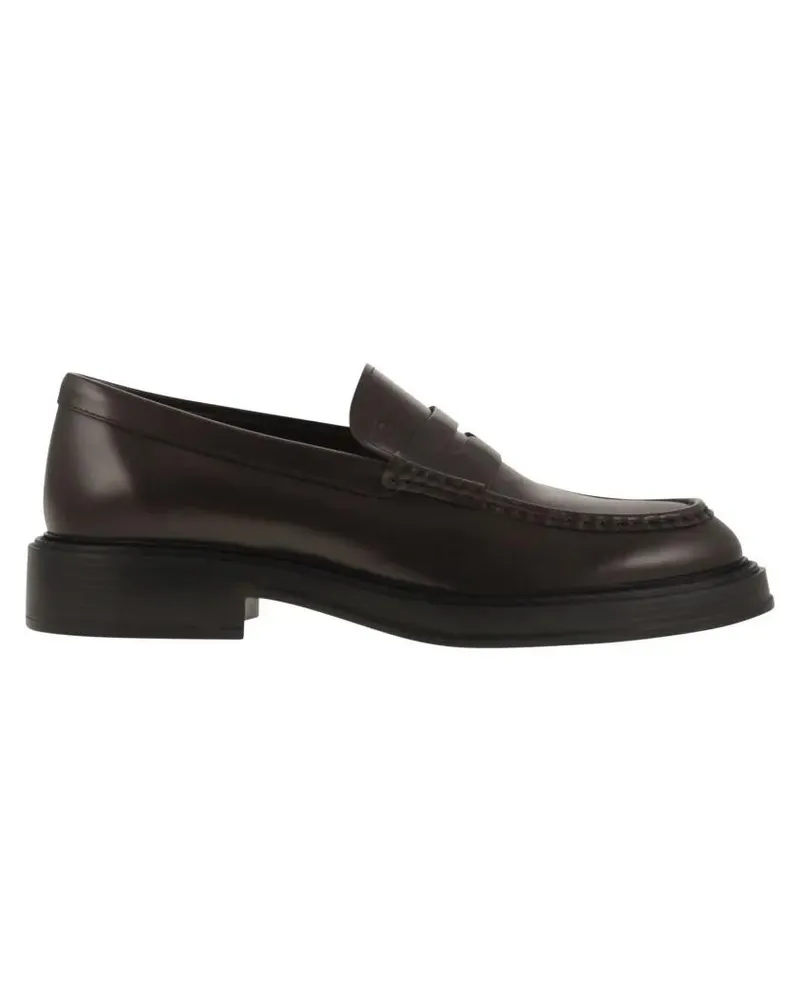 TOD'S Loafer Leather Loafers schwarz Schwarz