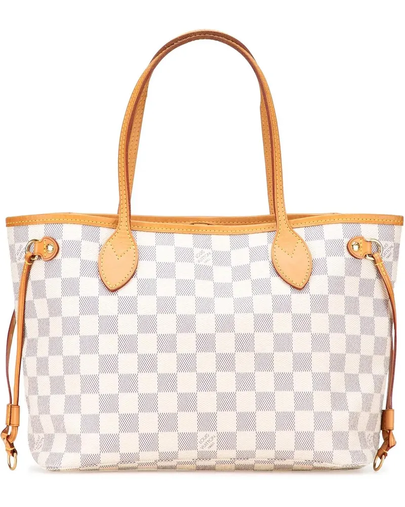 Louis Vuitton Shopper Damier Azur Neverfull PM weiß Weiß