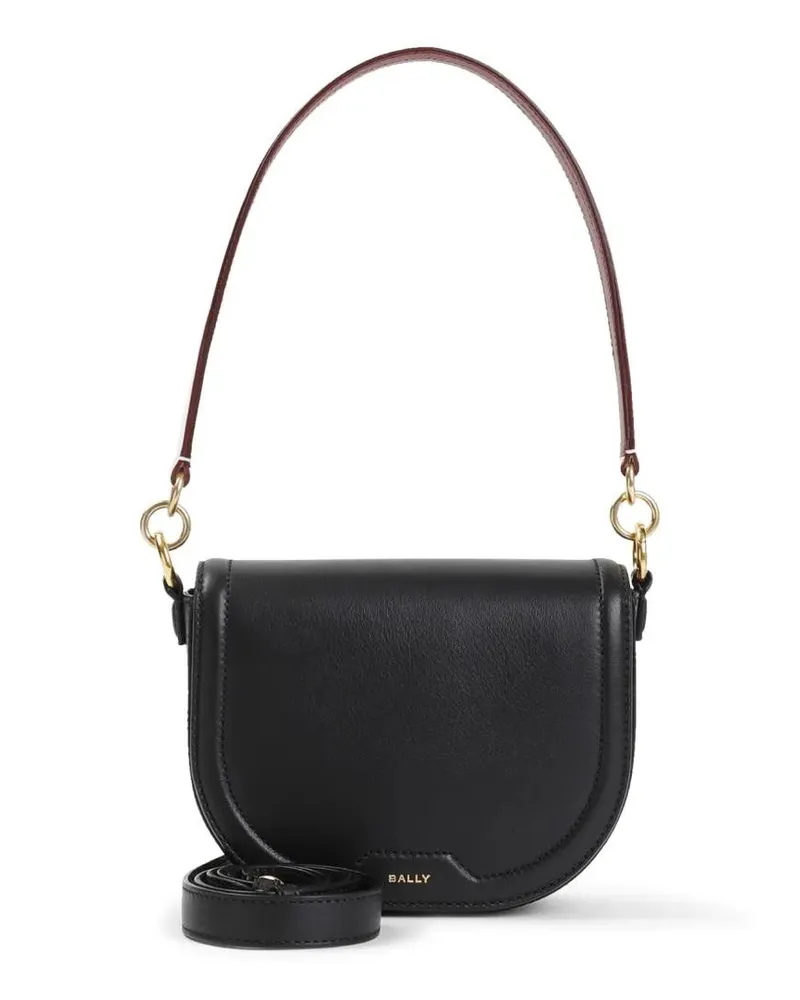 Bally Shopper Black Bovine Leather Cross Body Bag Schwarz