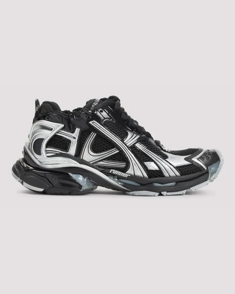 Balenciaga Low-Top Sneaker Black Silver Runner schwarz Schwarz