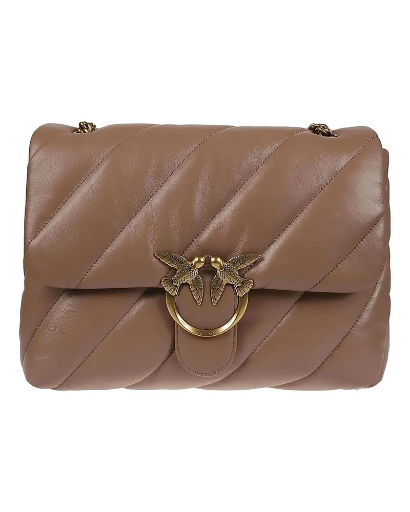 Pinko Crossbody Bags Love Big Puff Maxi Quilt Bag Brown braun Braun
