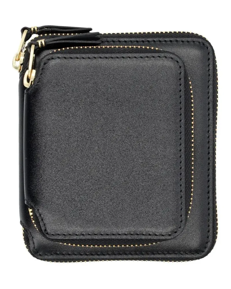 Comme des Garçons Portemonnaies Outside Pocket Vertical Wallet Zip Aroun grau Grau