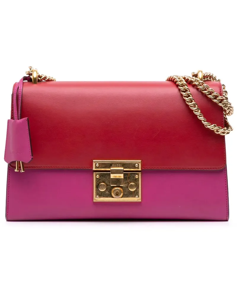 Gucci Hobo Bags Medium Bicolor Leather Padlock Shoulder Bag rosa Gold