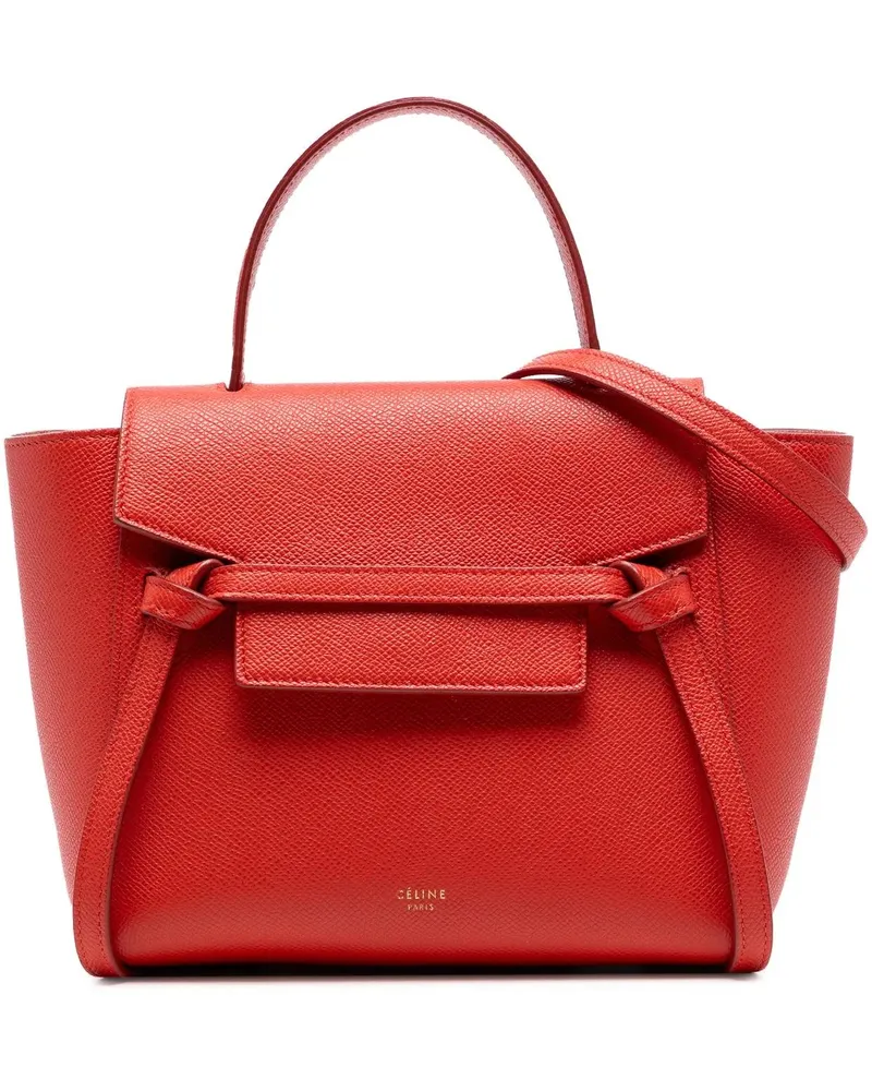 Celine Hobo Bags Nano Grained Calfskin Belt Bag rot Rot