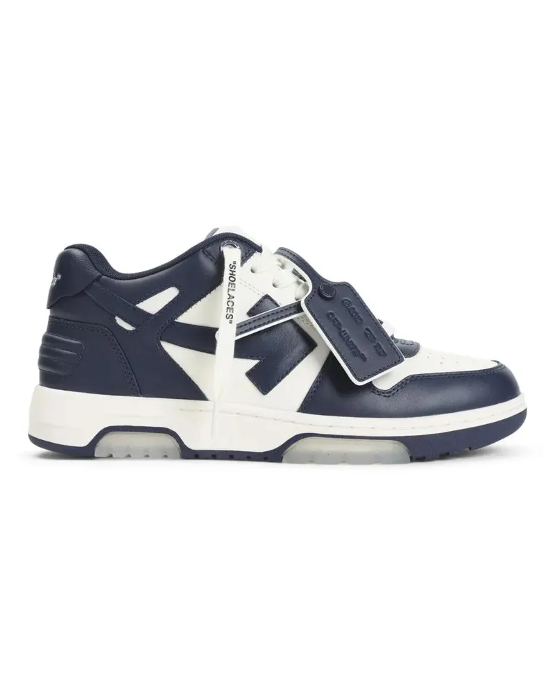 OFF-WHITE Low-Top Sneaker Low-Top Leather Sneakers With Bold Arrow Motif grau Grau