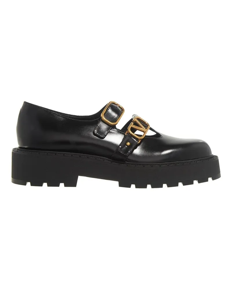 Valentino Garavani Loafer Mary Jane Vlogo schwarz Schwarz