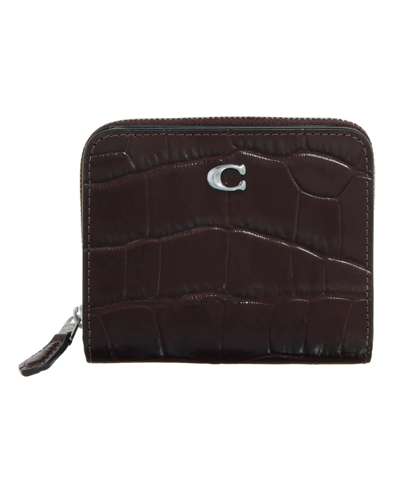 Coach Portemonnaie Embossed Croc Billfold Wallet braun Braun