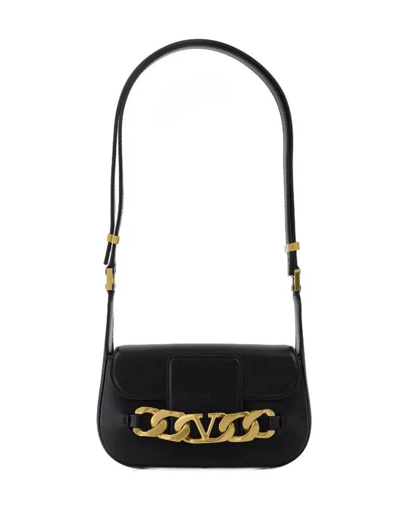 Valentino Garavani Hobo Bags Vlogo Chain Small Shoulder Bag schwarz Schwarz