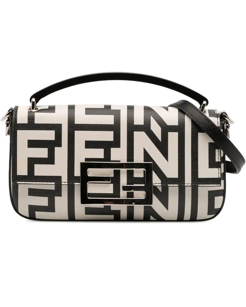 Fendi Hobo Bags Marc Jacobs Nappa Vitello King Logo Print Baguette weiß Weiß