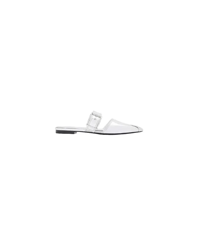 Alexander McQueen Sandalen MIRROR POINTED OPEN BACK SANDALS silberfarben 