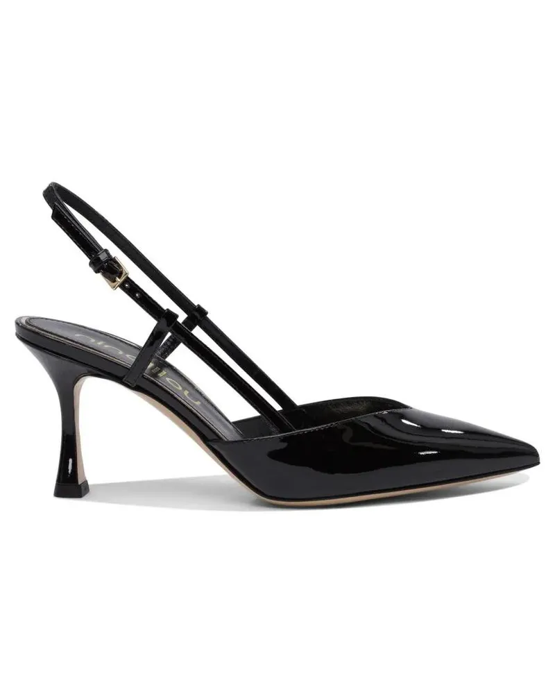 NINALILOU Hohe Schuhe Pointed-Toe Black Patent Leather Heeled Shoes schwarz Schwarz