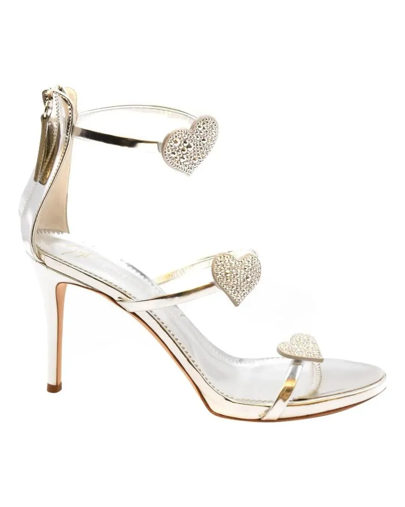 Giuseppe Zanotti Sandalen Sandals Silver silberfarben 
