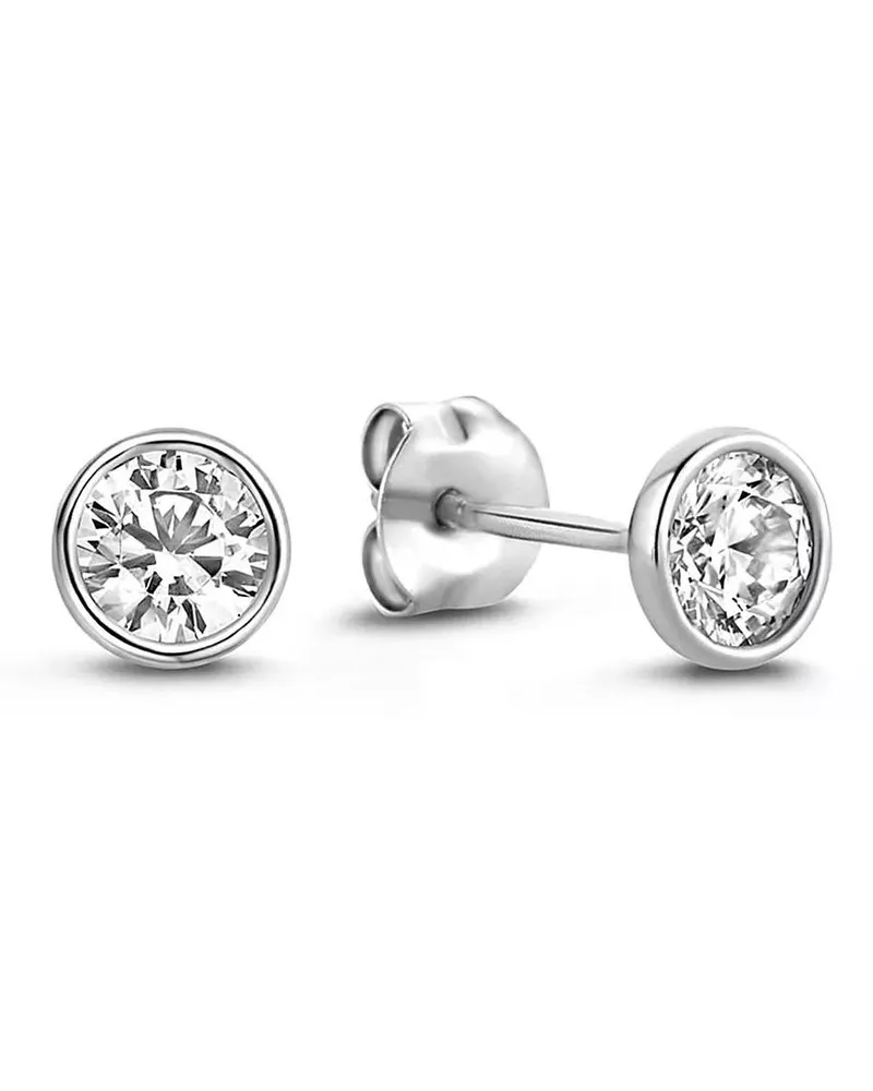 Isabel Bernard Ohrringe Saint Germain Du Four 14 Karat Ear Studs With Zirc Silber