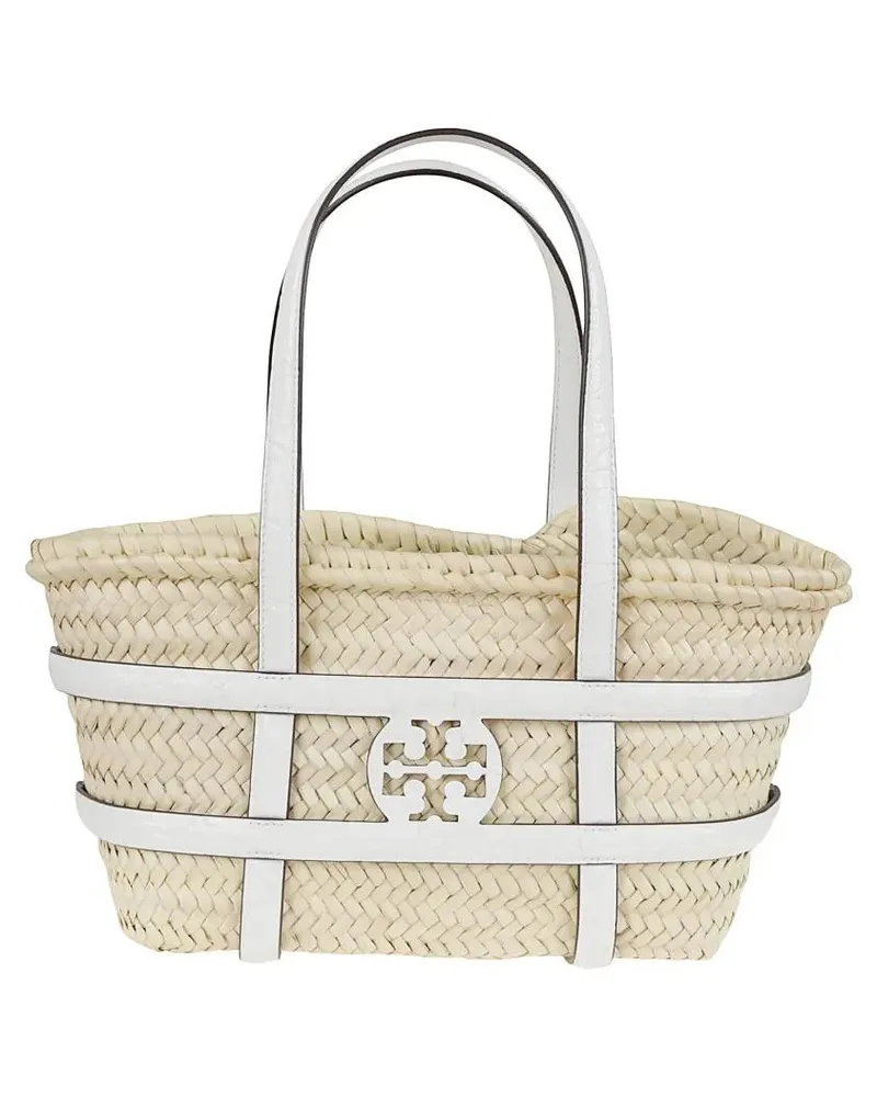 Tory Burch Shopper & Totes Ella Straw Small Basket weiß Weiß