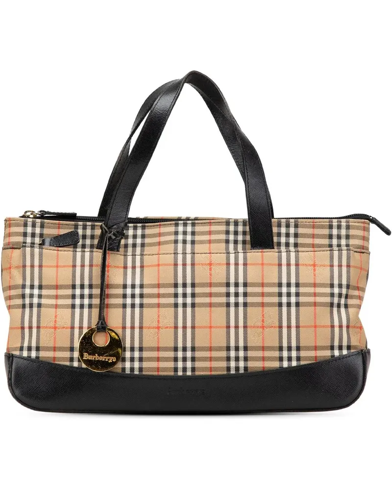 Burberry Shopper Haymarket Check Canvas Tote braun Braun