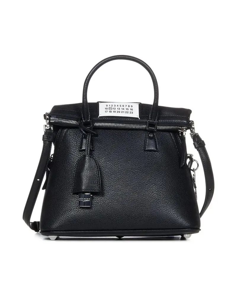 Maison Margiela Hobo Bags Black Goatskin Leather Shoulder Bag schwarz Schwarz
