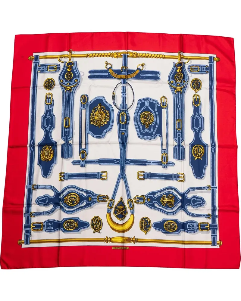 Hermès Tücher & Schals Hermes Classic Harnais Silk Carre 90 Scarf Tuch rot Rot