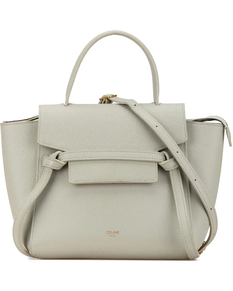 Celine Hobo Bags Nano Grained Calfskin Belt Bag weiß Weiß
