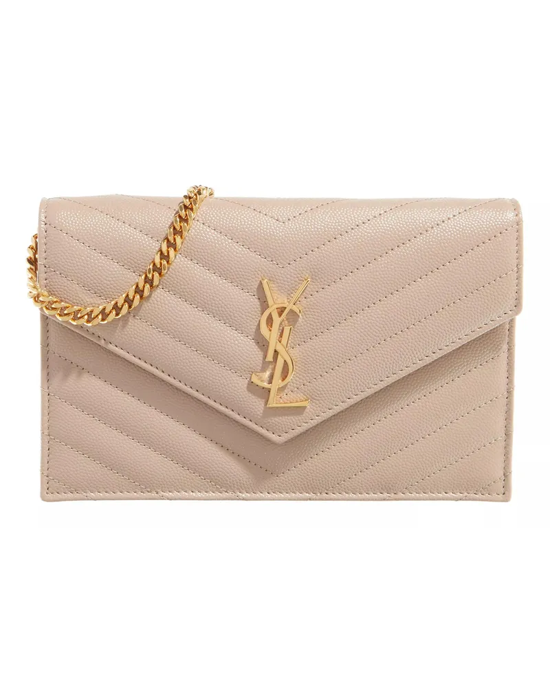Saint Laurent Portemonnaie Ysl Chain Wallet Monogram beige Beige