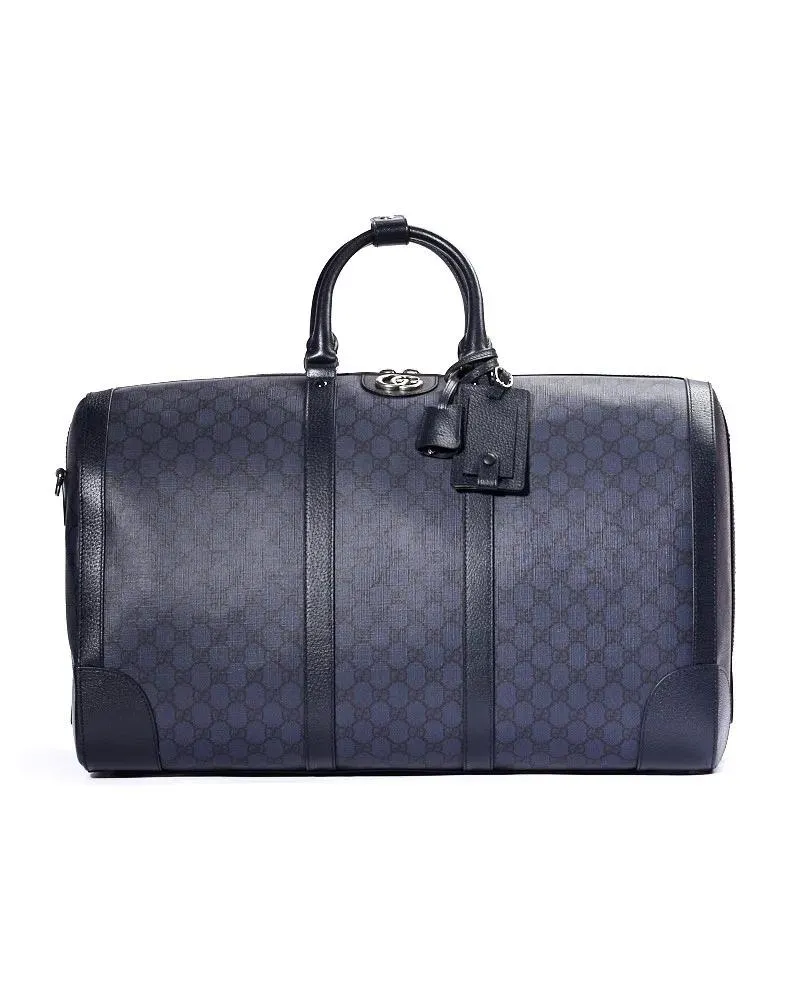 Gucci Koffer Medium Gg Supreme Duffel Bag In Blue blau Blau