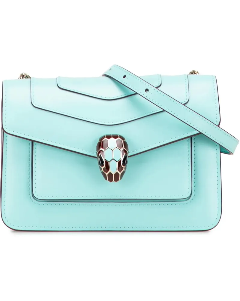 Bulgari Hobo Bags Leather Serpenti Forever Crossbody blau Blau