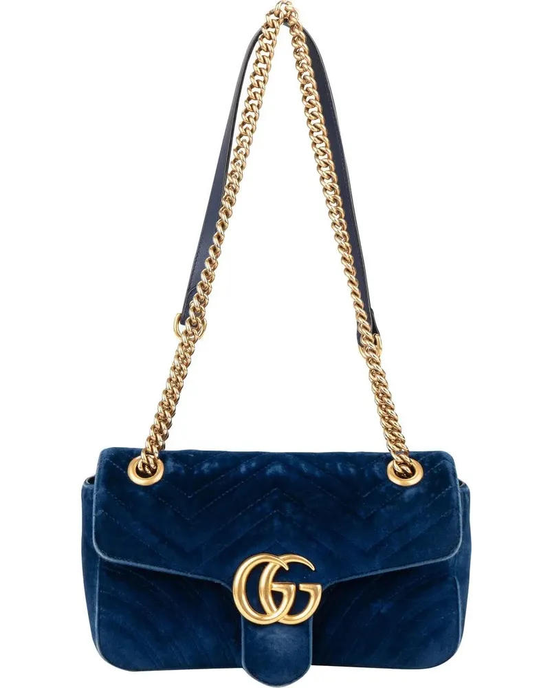 Gucci Crossbody Bags  Blue Velvet Marmont Stitch Crossbody Bag bunt Bunt