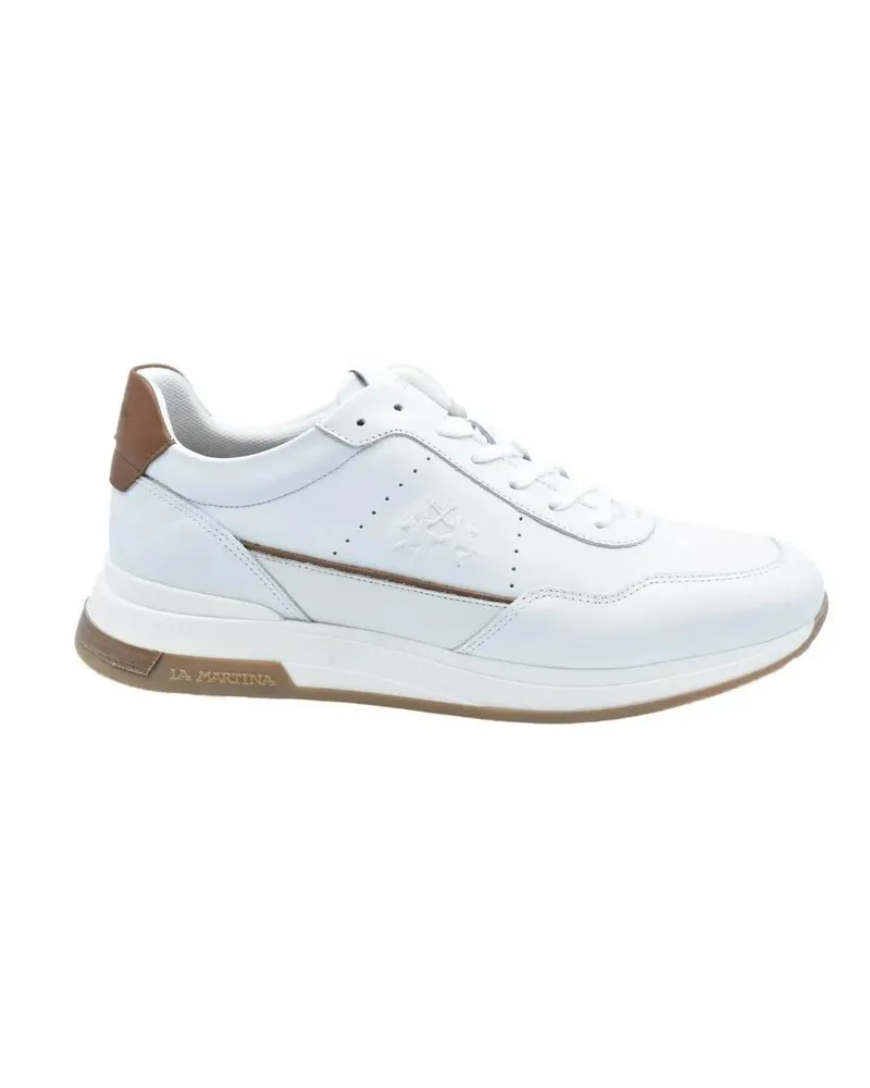 La Martina Low-Top Sneaker Classic White Sneakers With Handcrafted Details weiß Weiß