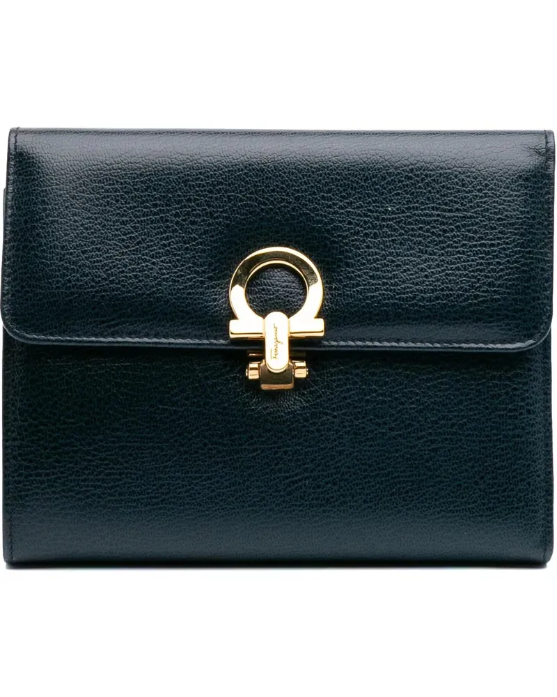 Ferragamo Clutches 2010-2025 Leather Gancini Clutch blau Blau