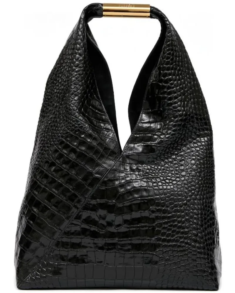 Maison Margiela Hobo Bags Black Bag With Structured Silhouette schwarz Schwarz