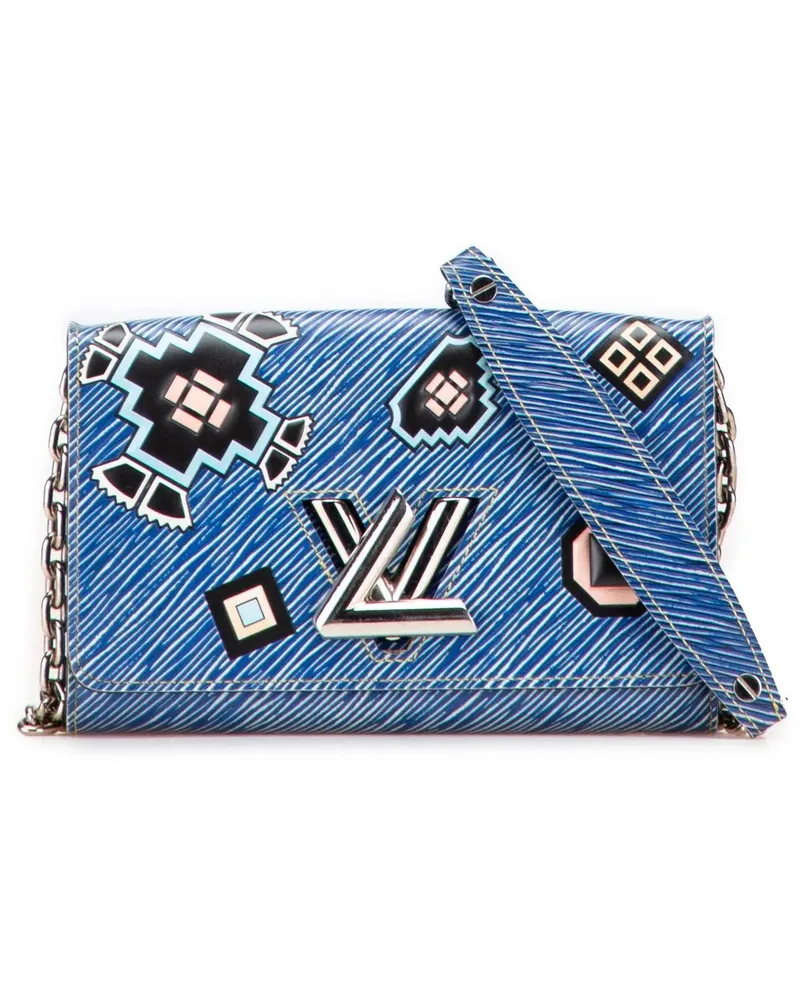 Louis Vuitton Hobo Bags Epi Denim Twist Azteque Wallet on Chain blau Blau