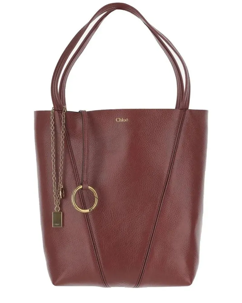 Chloé Shopper & Totes Garnet Leather Spin Tote Bag rot Rot