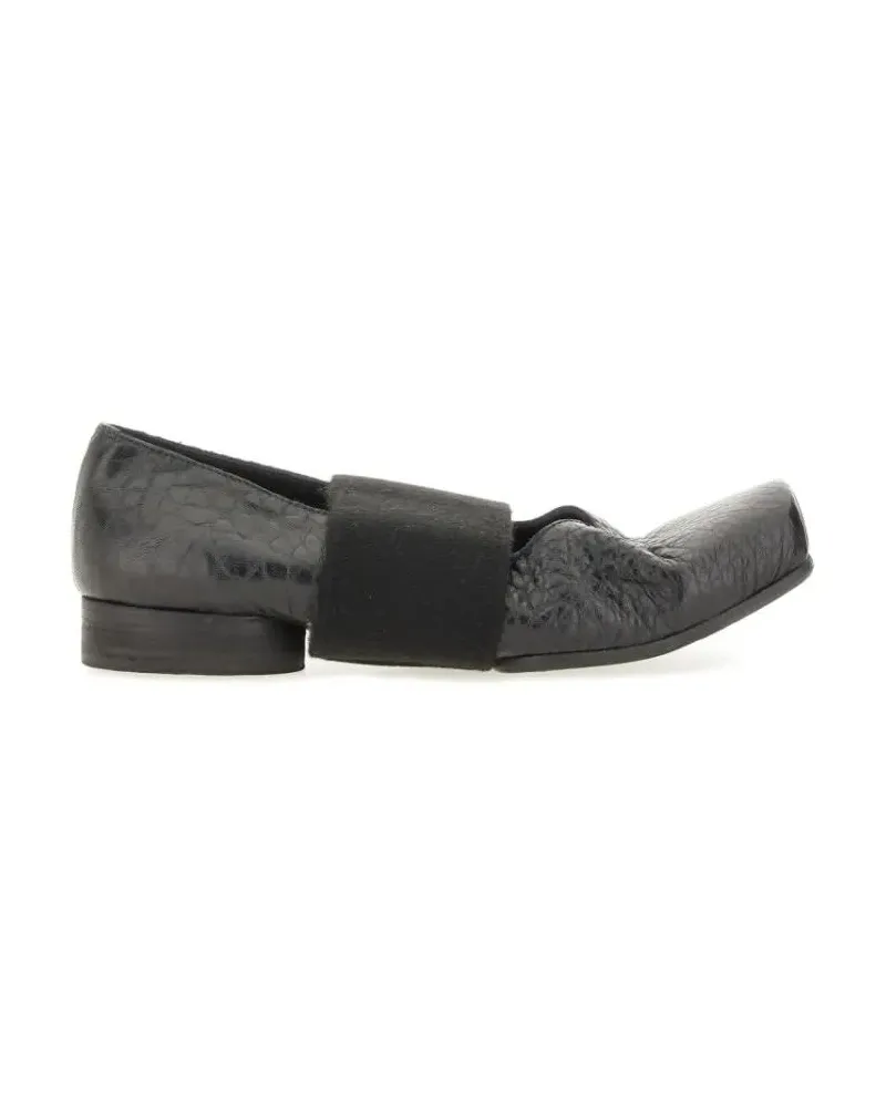 Uma Wang Leather Ballerina schwarz Schwarz