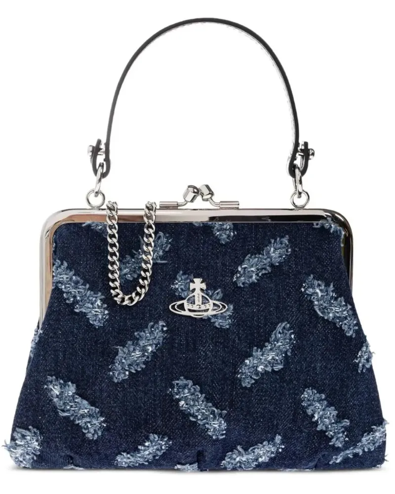 Vivienne Westwood Crossbody Bags Granny Frame Purse Indigo blau Blau