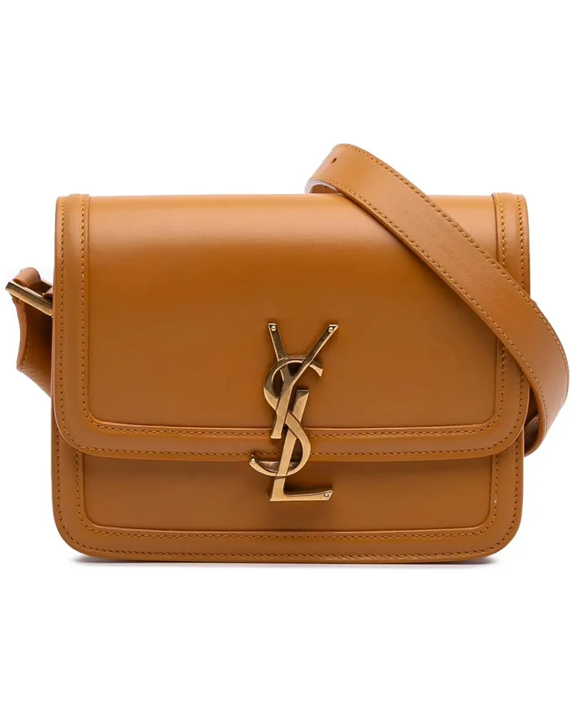 Saint Laurent Hobo Bags Small Calfskin Solferino Satchel In Box braun Braun