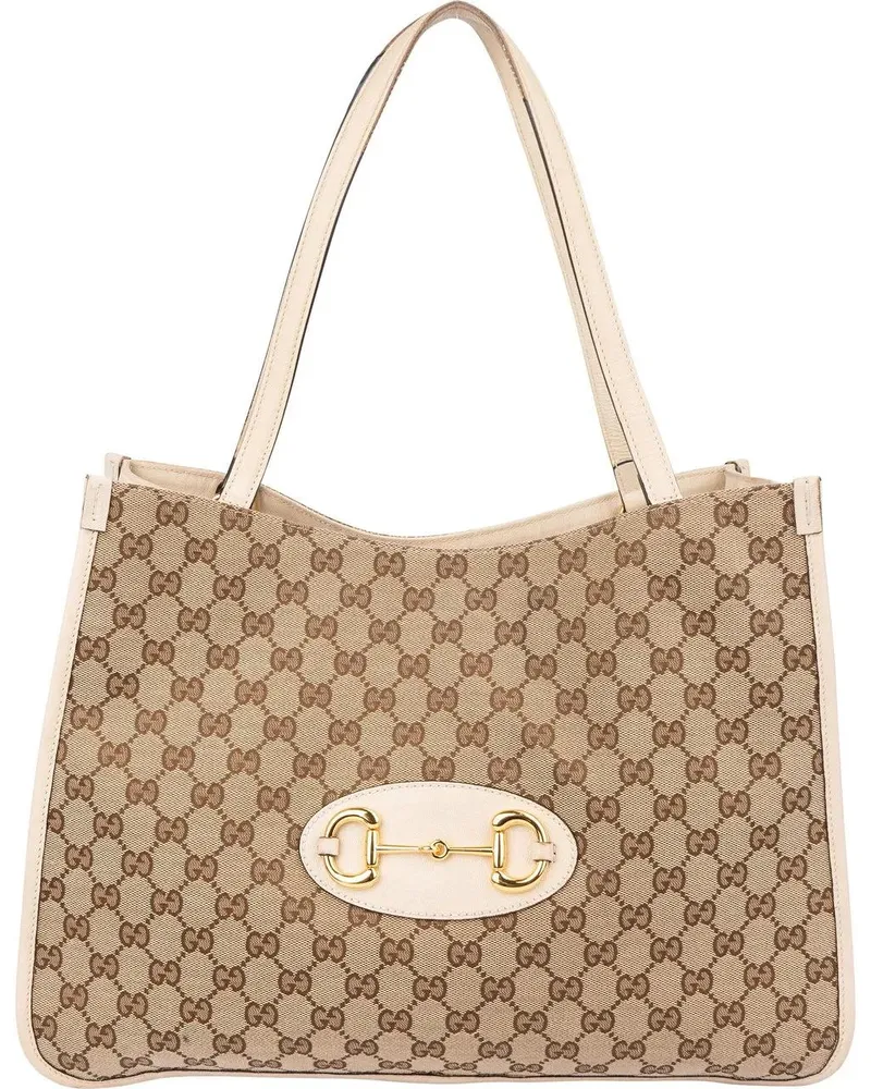 Gucci Crossbody Bags  GG Monogram Horsebit Handbag braun Braun