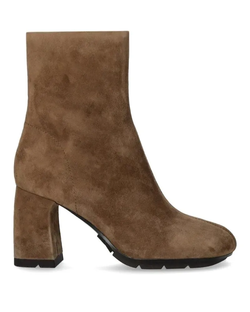 ash Stiefel Eclat Beige Heeled Ankle Boot braun Braun