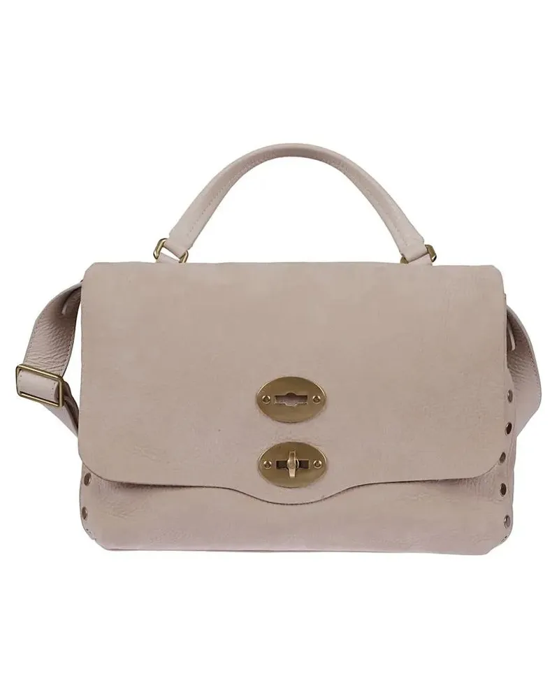 Zanellato Hobo Bags Structured Leather Handbag With Flap Closure beige Beige