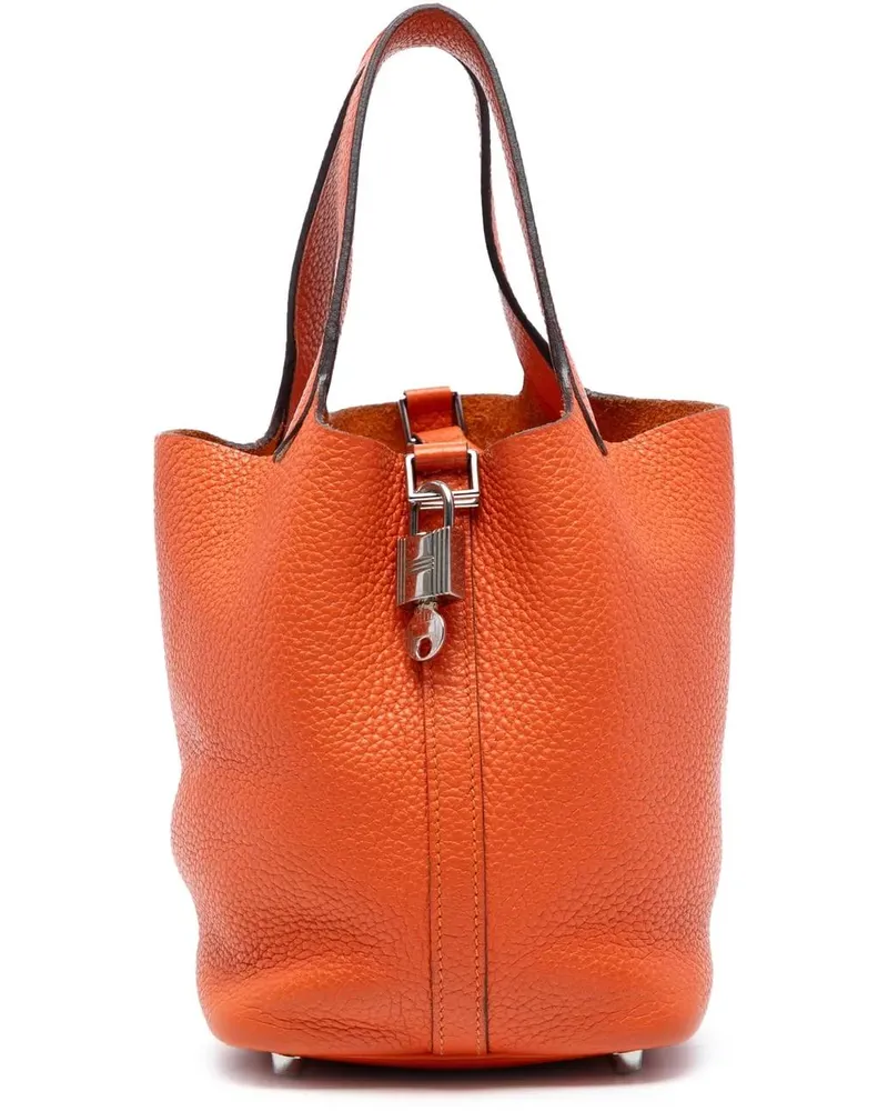 Hermès Crossbody Bags Clemence Picotin Lock 18 orange Orange