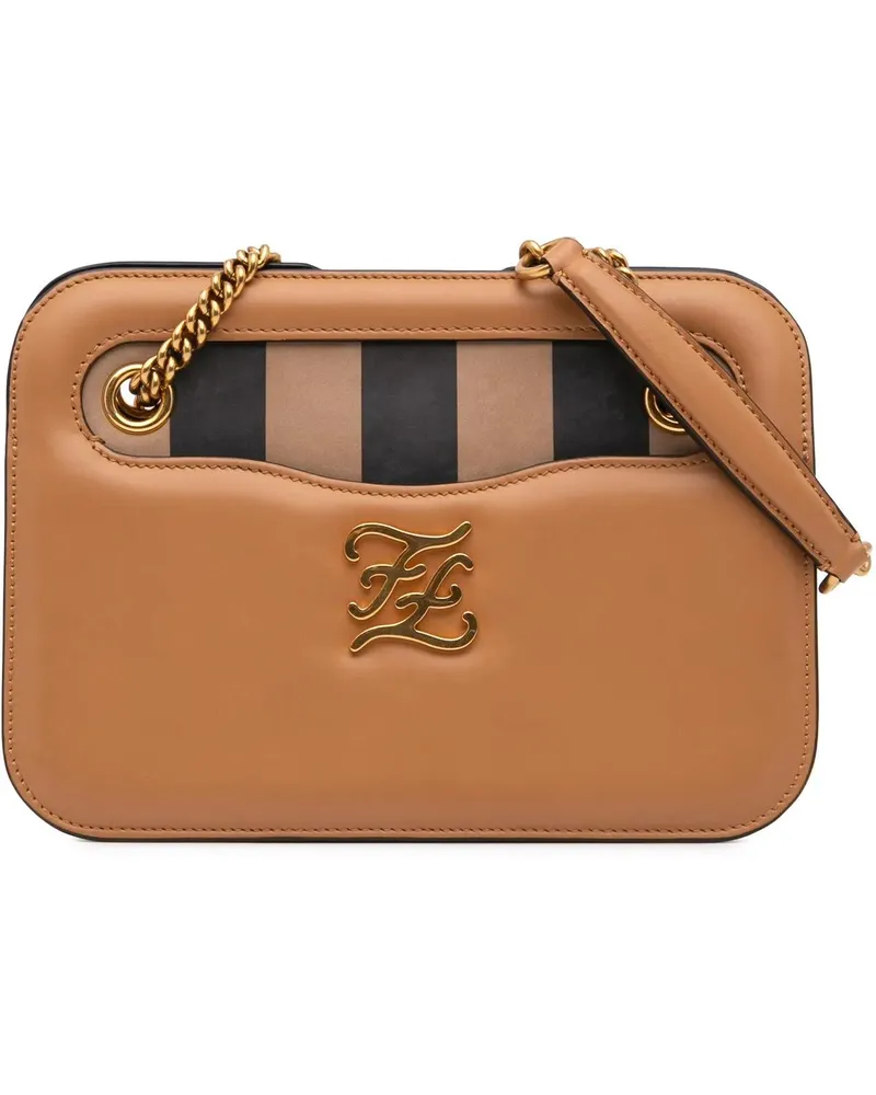 Fendi Hobo Bags 2010-2024 Calfskin Vitello King Nubuck Pequin Karl braun Braun