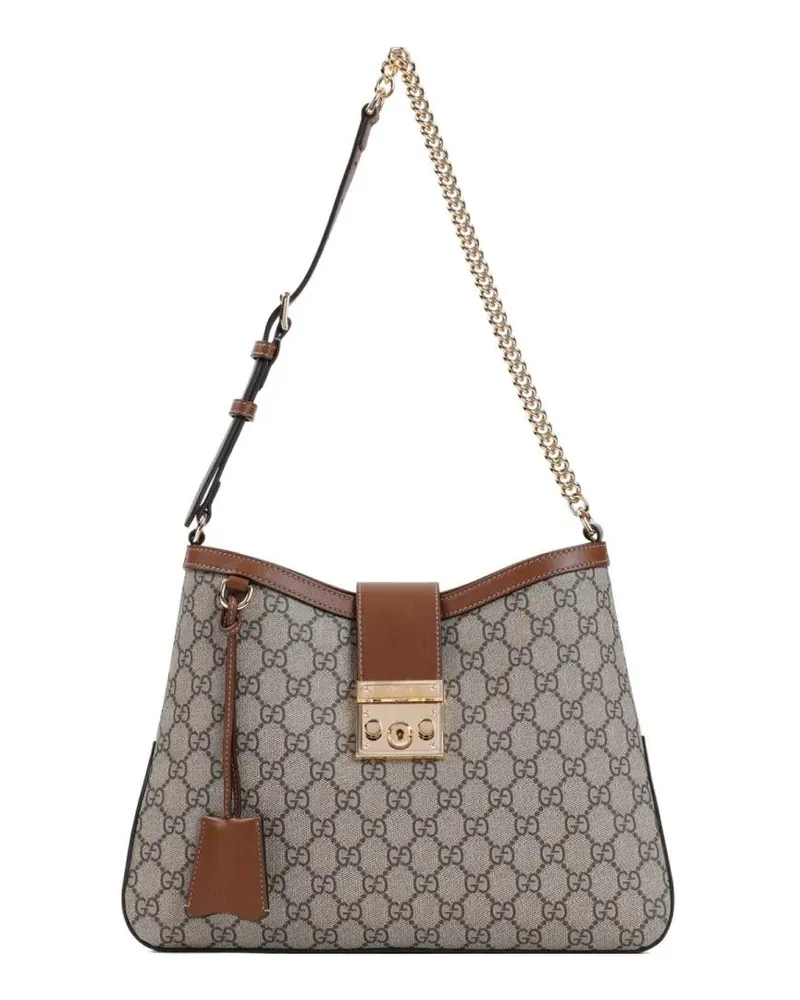 Gucci Hobo Bags Structured Shoulder Bag With Gold Hardware beige Beige