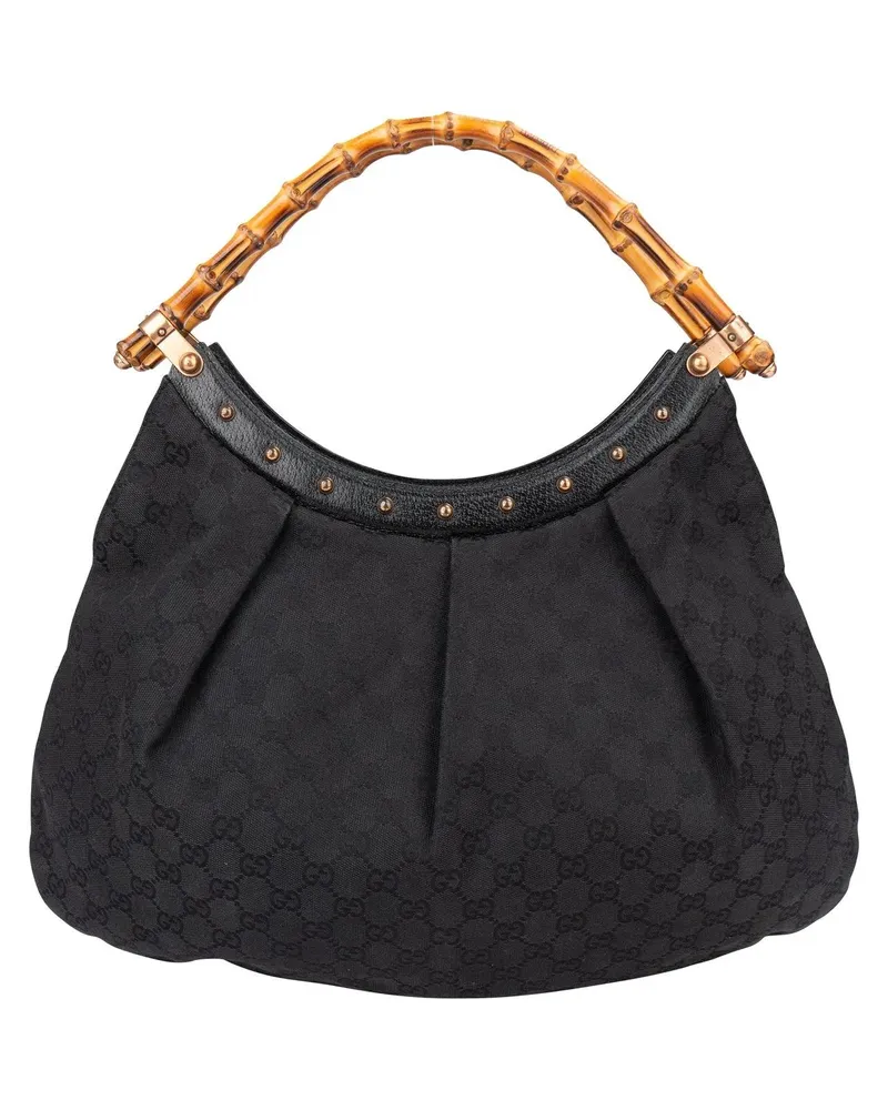Gucci Crossbody Bags  GG Monogram Bamboo Handbag schwarz Schwarz