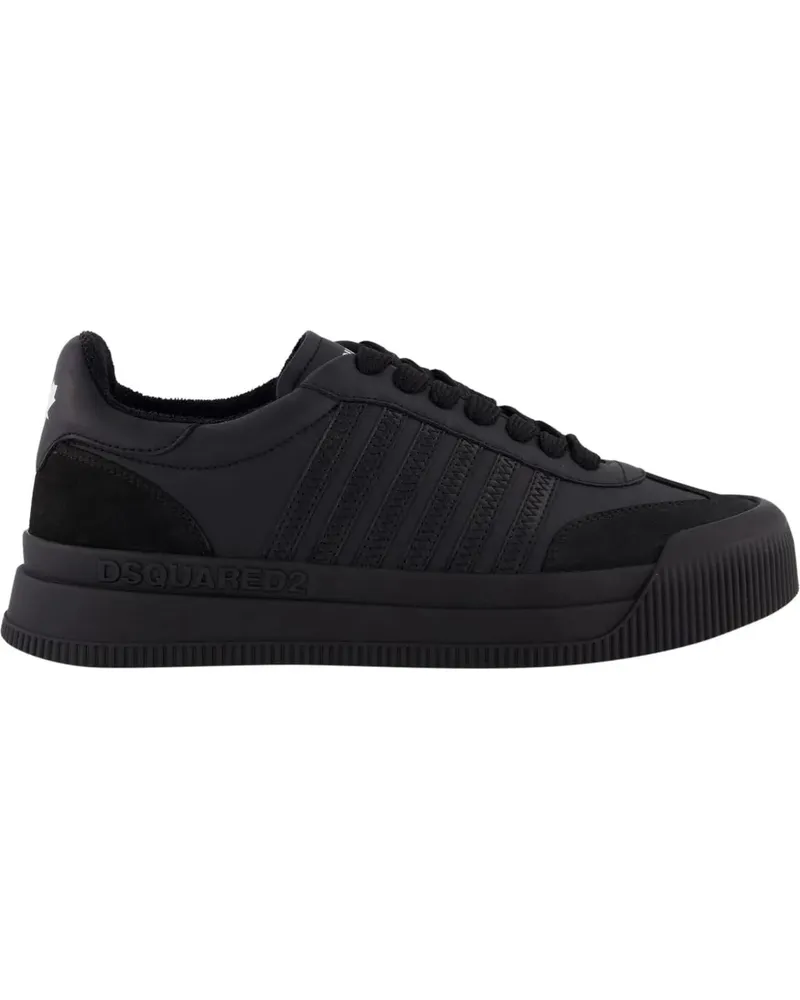 Dsquared2 Low-Top Sneaker Heren New Jersey Sneaker Zwart schwarz Schwarz