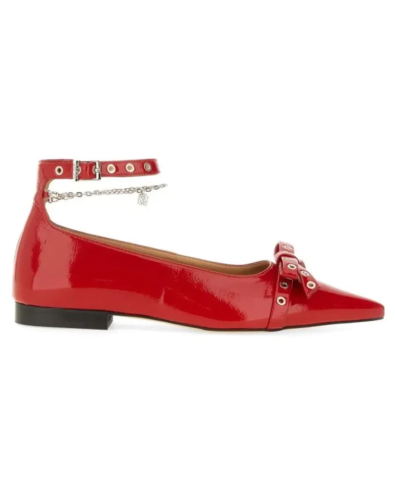 Ganni Jewel Ballerina rot Rot