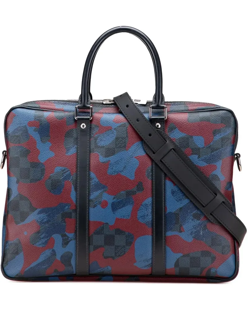 Louis Vuitton Crossbody Bags Damier Cobalt Camouflage Porte-Documents Voyage PM blau Blau