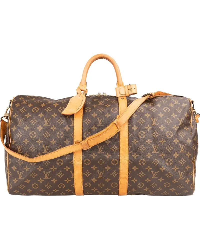 Louis Vuitton Crossbody Bags  Canvas Monogram Keepall 55 Bandoulie braun Braun